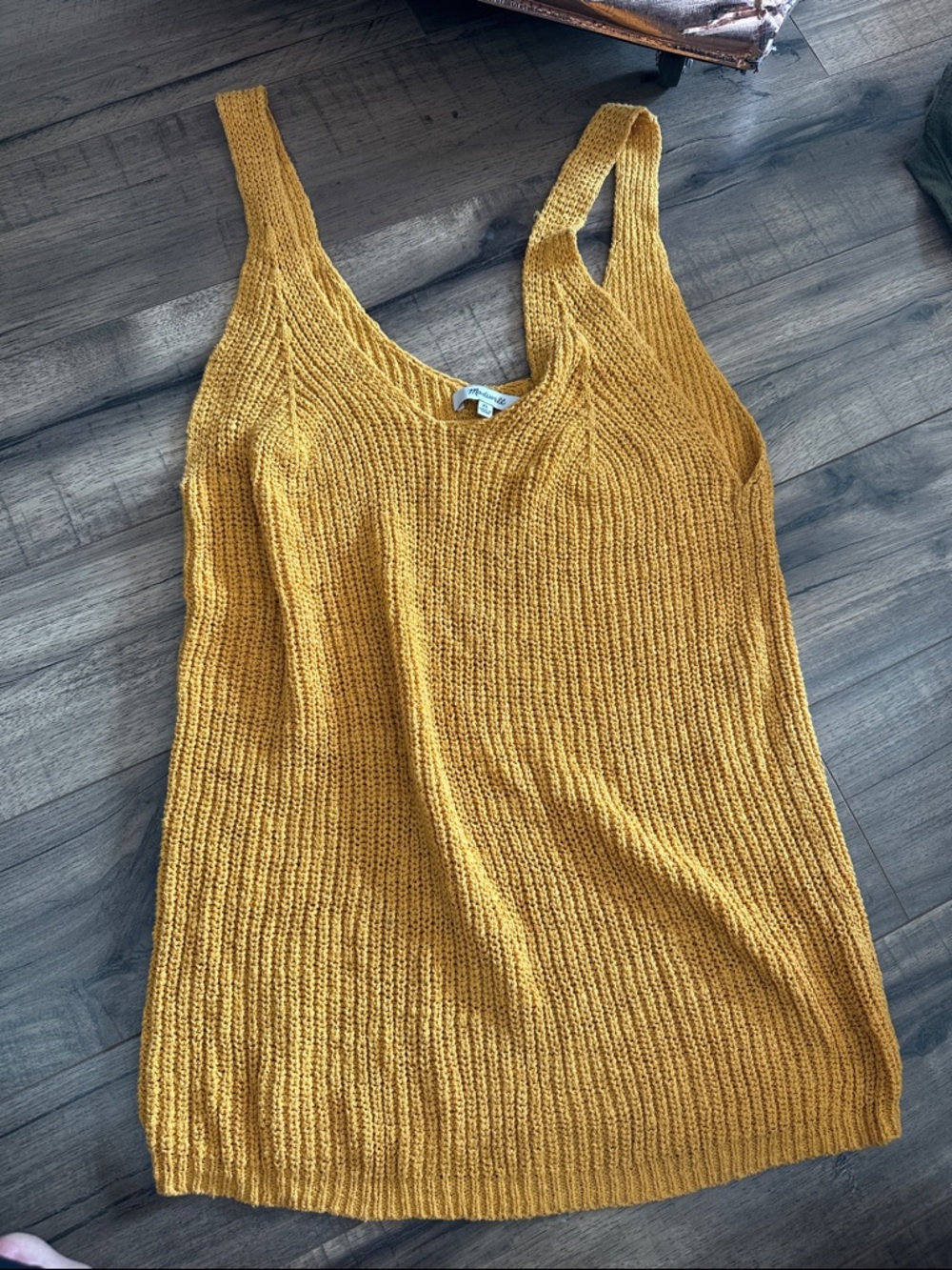 Madewell Mustard Yellow Knit Tank